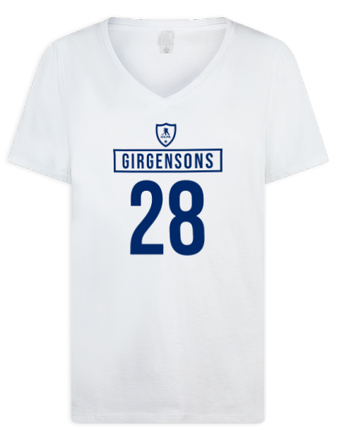 Home Jersey Zemgus Girgensons Premium Ladies V-Neck T-Shirt | Swagsta