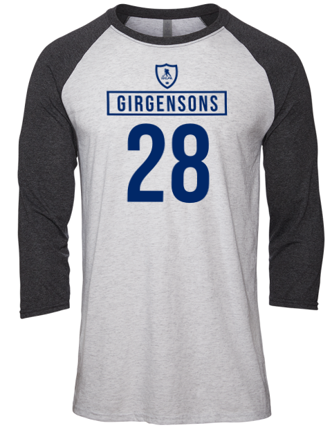 Home Jersey Zemgus Girgensons Unisex Premium Three-Quarter Raglan T-Shirt | Swagsta