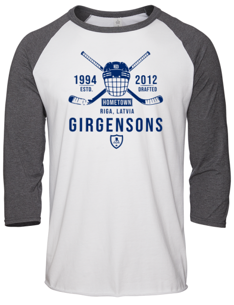 Classic Heritage Zemgus Girgensons Unisex Premium Three-Quarter Raglan T-Shirt | Swagsta