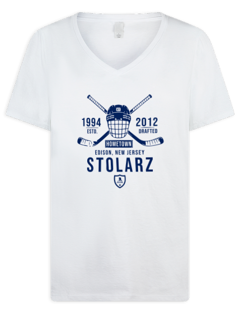 Classic Heritage Anthony Stolarz Premium Ladies V-Neck T-Shirt | Swagsta