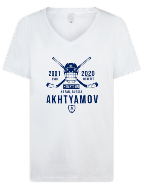 Classic Heritage Artur Akhtyamov Premium Ladies V-Neck T-Shirt | Swagsta