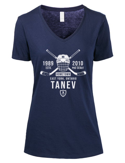 Heritage Christopher Tanev Premium Ladies V-Neck T-Shirt | Swagsta