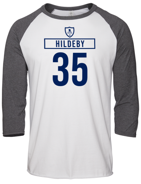 Home Jersey Dennis Hildeby Unisex Premium Three-Quarter Raglan T-Shirt | Swagsta