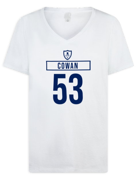 Home Jersey Easton Cowan Premium Ladies V-Neck T-Shirt | Swagsta