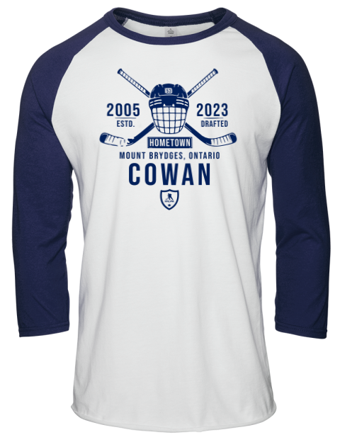 Classic Heritage Easton Cowan Unisex Premium Three-Quarter Raglan T-Shirt | Swagsta