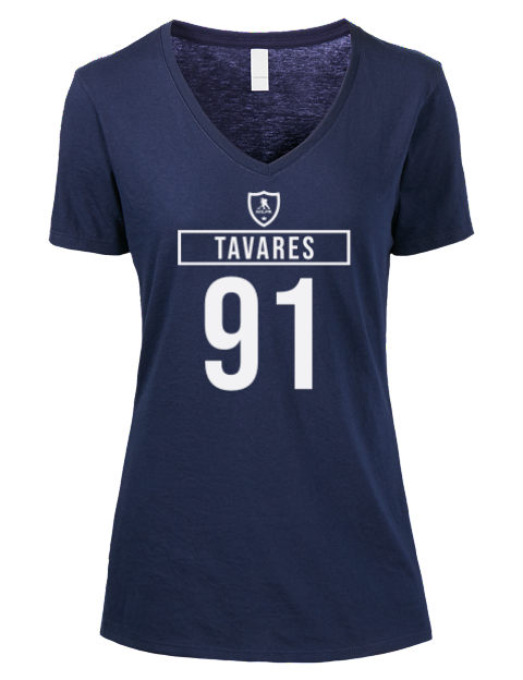 Away Jersey John Tavares Premium Ladies V-Neck T-Shirt | Swagsta