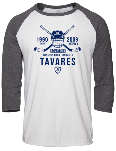 Classic Heritage John Tavares Unisex Premium Three-Quarter Raglan T-Shirt | Swagsta