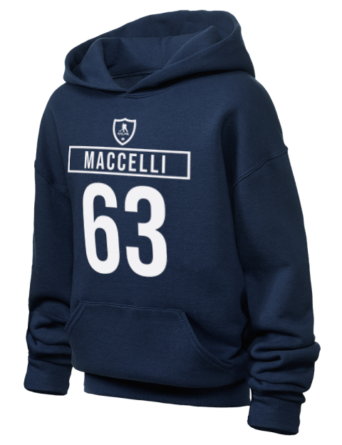 Away Jersey Matias Maccelli Youth Hooded Sweatshirt | Swagsta