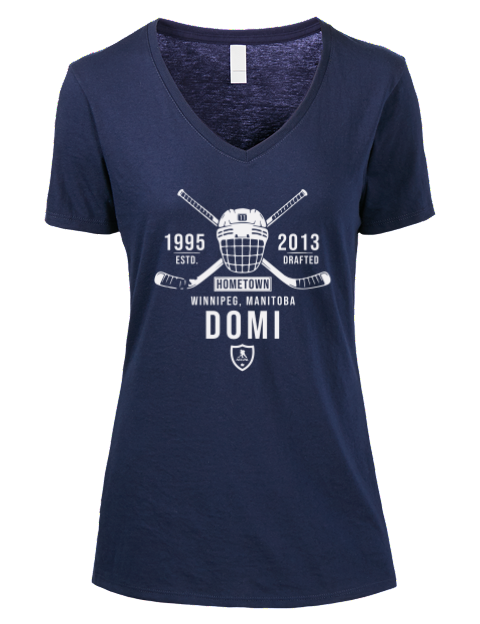 Heritage Max Domi Premium Ladies V-Neck T-Shirt | Swagsta