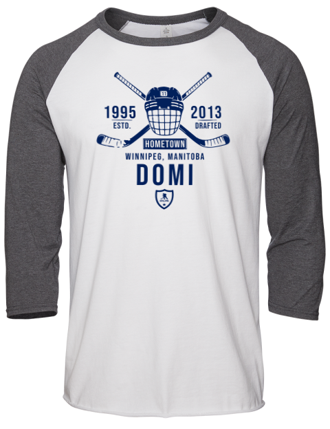Classic Heritage Max Domi Unisex Premium Three-Quarter Raglan T-Shirt | Swagsta