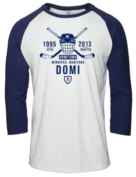 Classic Heritage Max Domi Unisex Premium Three-Quarter Raglan T-Shirt | Swagsta