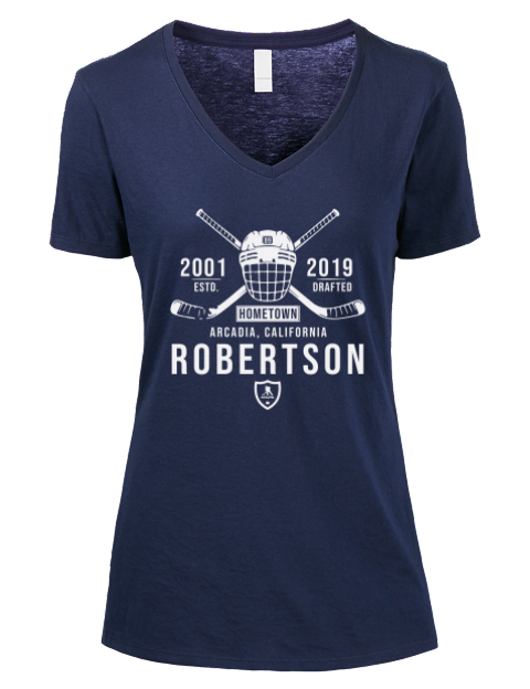 Heritage Nicholas Robertson Premium Ladies V-Neck T-Shirt | Swagsta