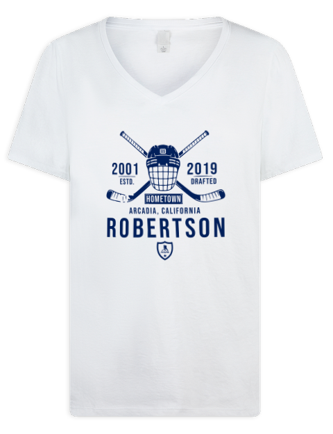 Classic Heritage Nicholas Robertson Premium Ladies V-Neck T-Shirt | Swagsta