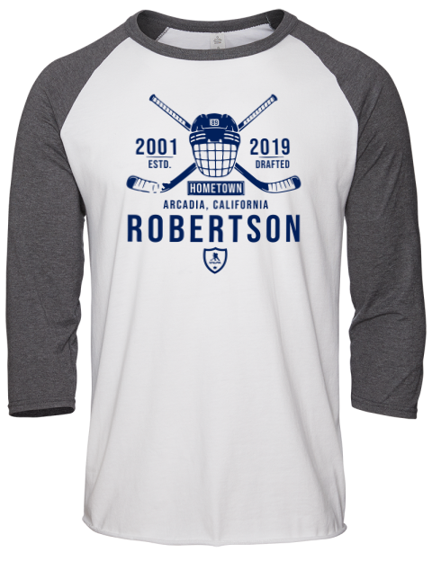 Classic Heritage Nicholas Robertson Unisex Premium Three-Quarter Raglan T-Shirt | Swagsta