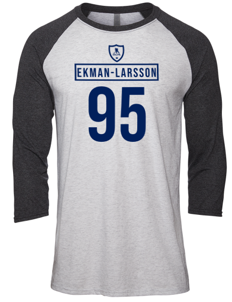 Home Jersey Oliver Ekman Larsson Unisex Premium Three-Quarter Raglan T-Shirt | Swagsta