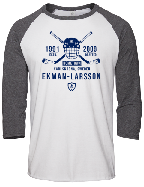 Classic Heritage Oliver Ekman Larsson Unisex Premium Three-Quarter Raglan T-Shirt | Swagsta