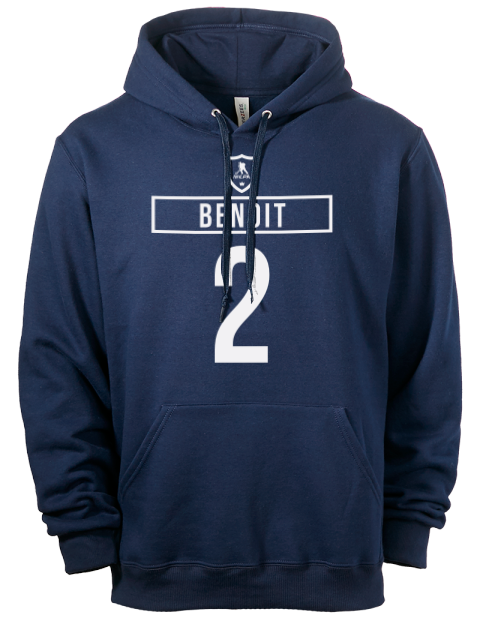 Away Jersey Simon Benoit Eco Premium Unisex Hooded Sweatshirt | Swagsta