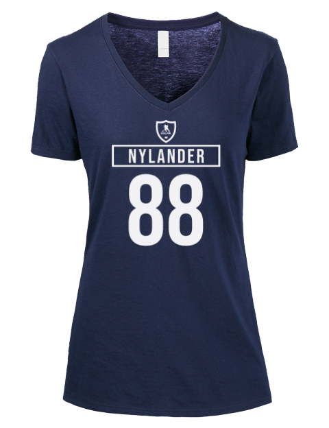 Away Jersey William Nylander Premium Ladies V-Neck T-Shirt | Swagsta