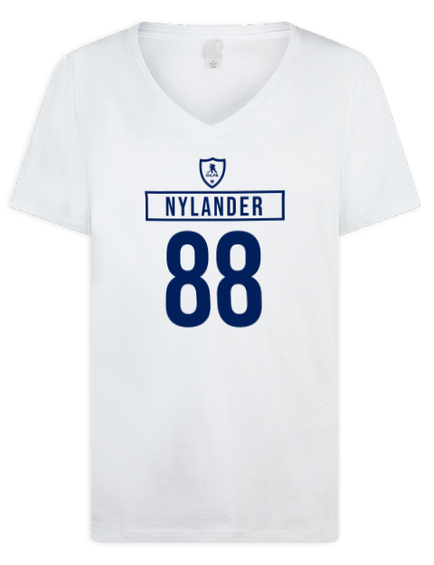 Home Jersey William Nylander Premium Ladies V-Neck T-Shirt | Swagsta