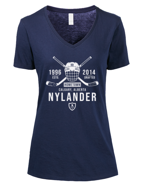 Heritage William Nylander Premium Ladies V-Neck T-Shirt | Swagsta