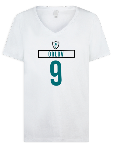 Home Jersey Dmitry Orlov Premium Ladies V-Neck T-Shirt | Swagsta