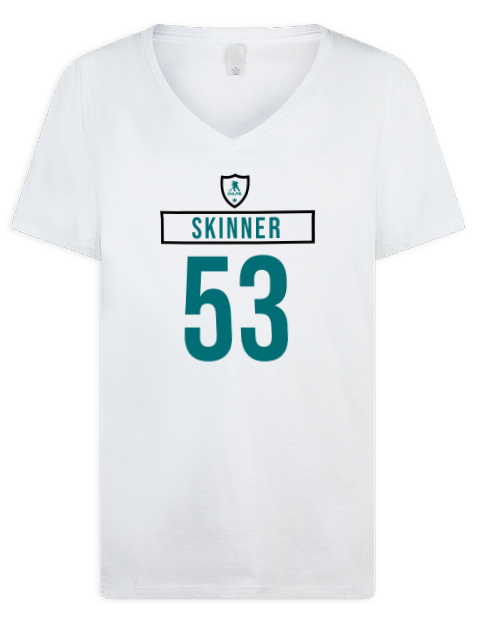 Home Jersey Jeff Skinner Premium Ladies V-Neck T-Shirt | Swagsta