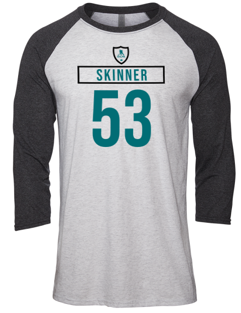 Home Jersey Jeff Skinner Unisex Premium Three-Quarter Raglan T-Shirt | Swagsta