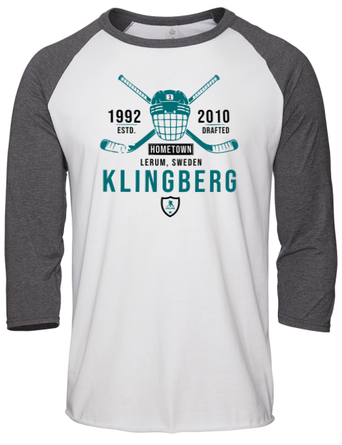 Classic Heritage John Klingberg Unisex Premium Three-Quarter Raglan T-Shirt | Swagsta