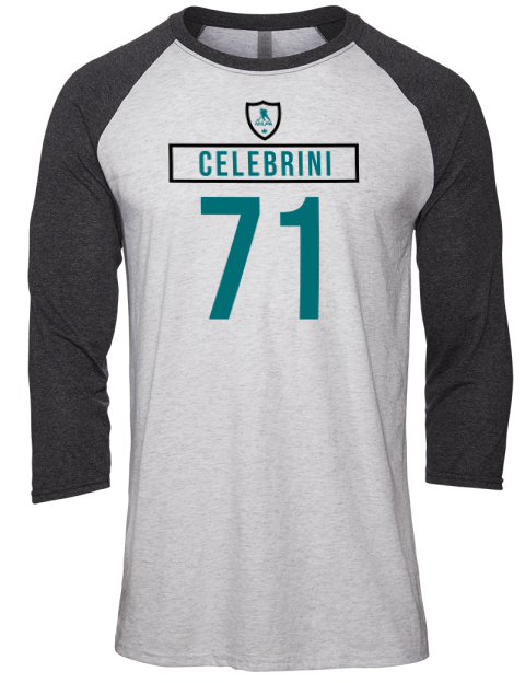 Home Jersey Macklin Celebrini Unisex Premium Three-Quarter Raglan T-Shirt | Swagsta