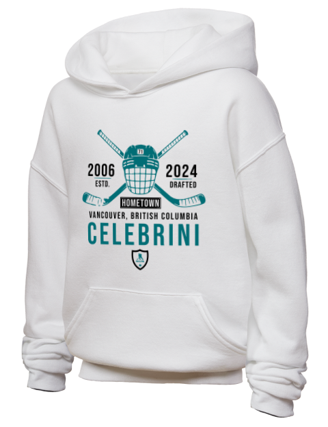 Classic Heritage Macklin Celebrini Youth Hooded Sweatshirt | Swagsta