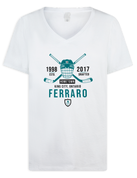 Classic Heritage Mario Ferraro Premium Ladies V-Neck T-Shirt | Swagsta