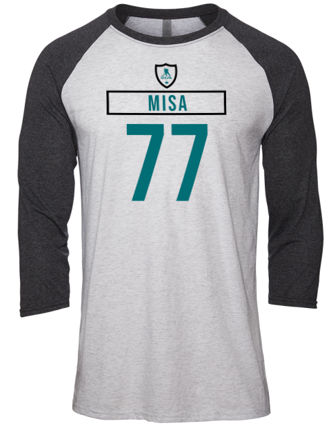 Home Jersey Michael Misa Unisex Premium Three-Quarter Raglan T-Shirt | Swagsta
