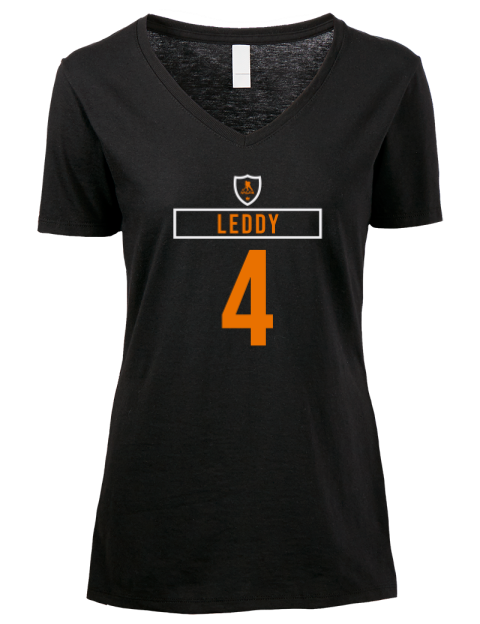 Away Jersey Nick Leddy Premium Ladies V-Neck T-Shirt | Swagsta