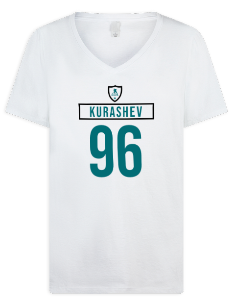 Home Jersey Phillipp Kurashev Premium Ladies V-Neck T-Shirt | Swagsta