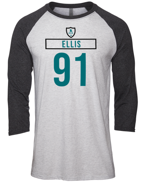 Home Jersey Ryan Ellis Unisex Premium Three-Quarter Raglan T-Shirt | Swagsta