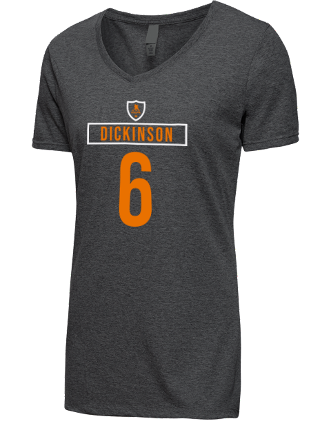 Away Jersey Sam Dickinson Premium Ladies V-Neck T-Shirt | Swagsta