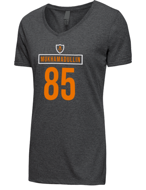 Away Jersey Shakir Mukhamadullin Premium Ladies V-Neck T-Shirt | Swagsta