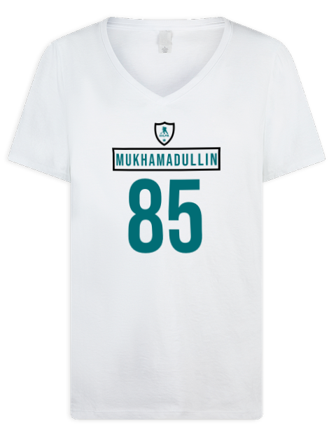 Home Jersey Shakir Mukhamadullin Premium Ladies V-Neck T-Shirt | Swagsta