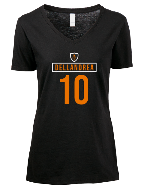 Away Jersey Ty Dellandrea Premium Ladies V-Neck T-Shirt | Swagsta