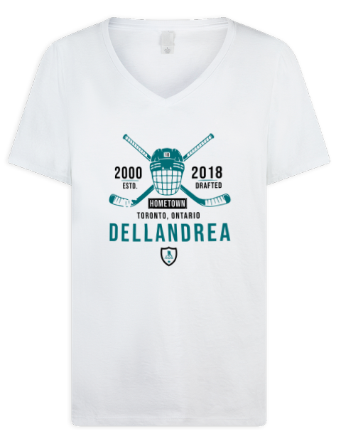 Classic Heritage Ty Dellandrea Premium Ladies V-Neck T-Shirt | Swagsta