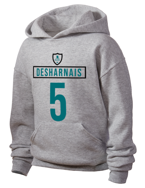 Home Jersey Vincent Desharnais Youth Hooded Sweatshirt | Swagsta