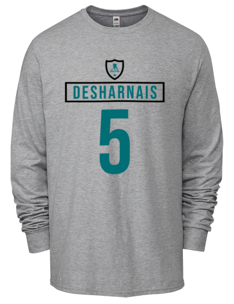 Home Jersey Vincent Desharnais Men's Long-Sleeve T-Shirt | Swagsta