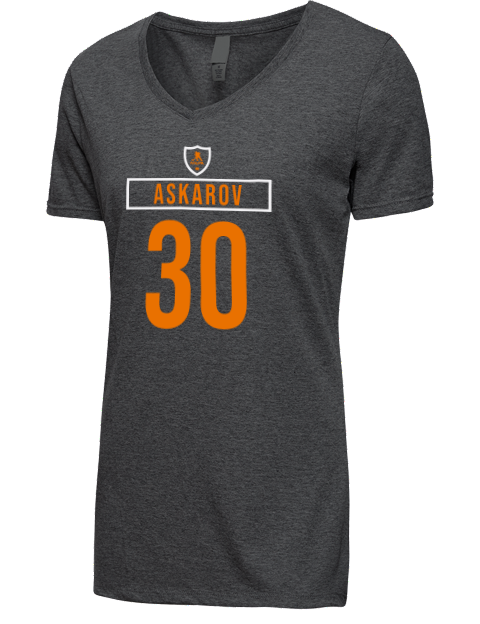 Away Jersey Yaroslav Askarov Premium Ladies V-Neck T-Shirt | Swagsta
