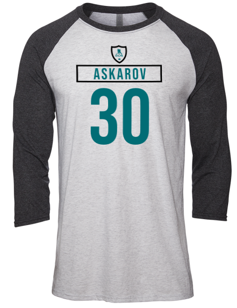 Home Jersey Yaroslav Askarov Unisex Premium Three-Quarter Raglan T-Shirt | Swagsta