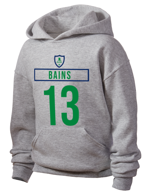 Home Jersey Arshdeep Bains Youth Hooded Sweatshirt | Swagsta