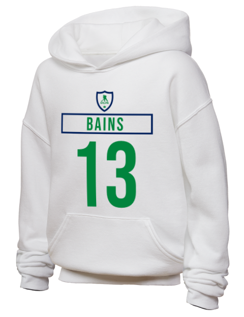 Home Jersey Arshdeep Bains Youth Hooded Sweatshirt | Swagsta