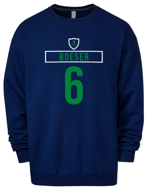 Away Jersey Brock Boeser Premium Unisex Crewneck Sweatshirt | Swagsta