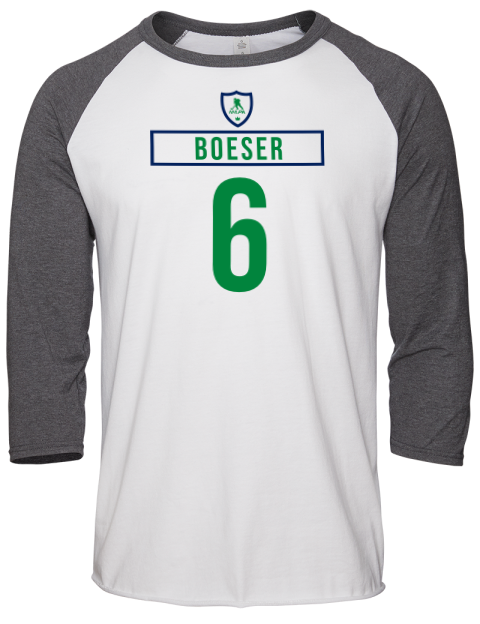 Home Jersey Brock Boeser Unisex Premium Three-Quarter Raglan T-Shirt | Swagsta