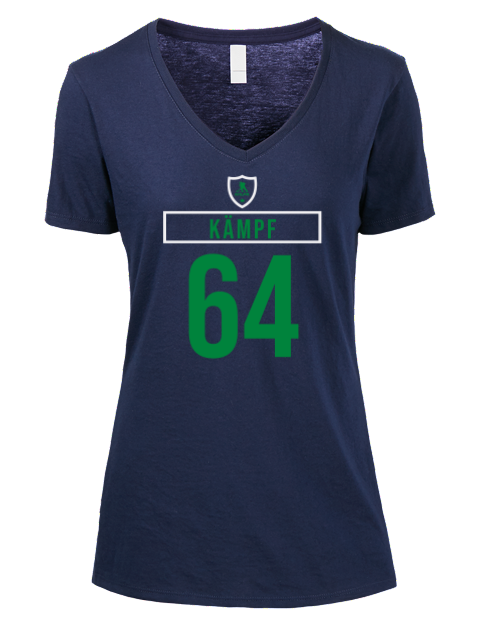 Away Jersey David Kampf Premium Ladies V-Neck T-Shirt | Swagsta
