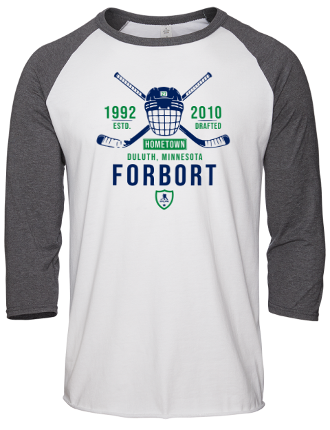 Classic Heritage Derek Forbort Unisex Premium Three-Quarter Raglan T-Shirt | Swagsta